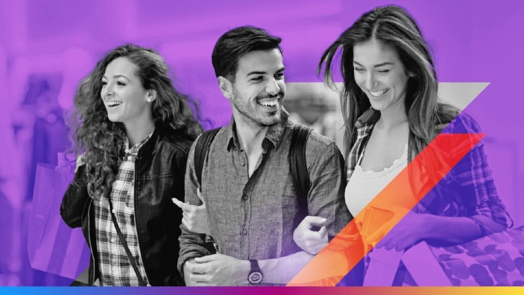three people walking and shopping - featured image for the retail reboot article
