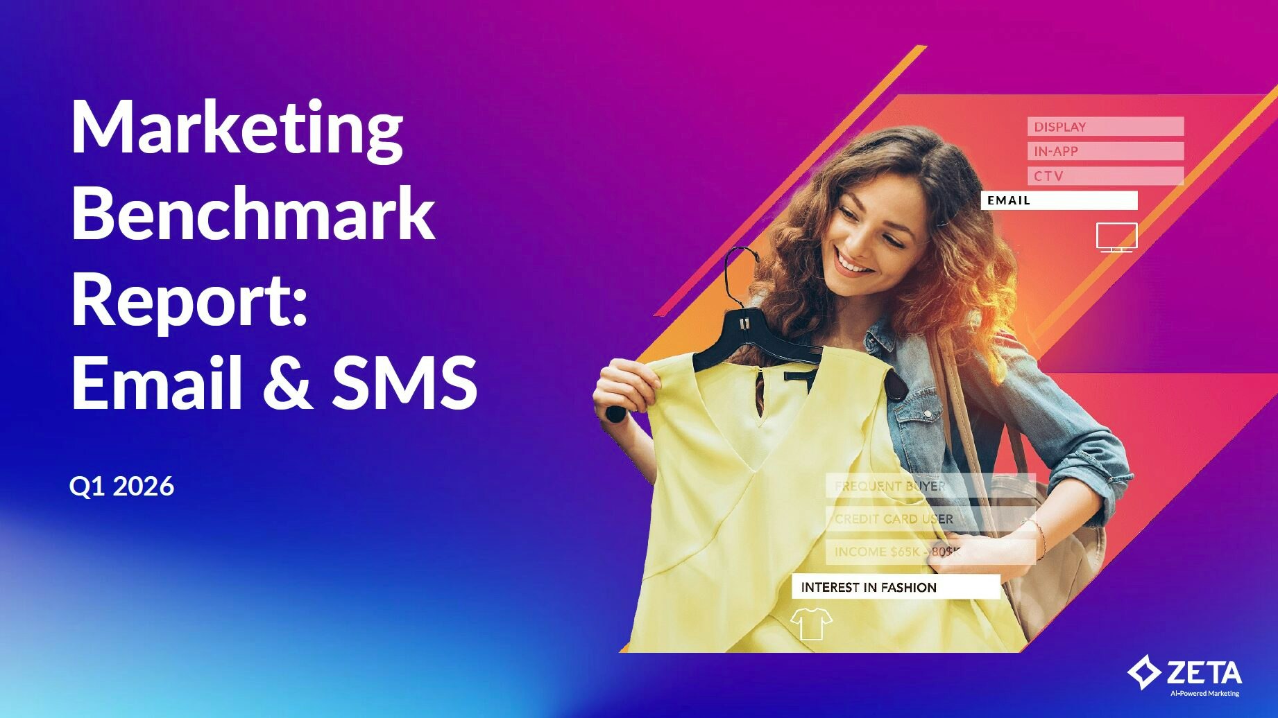 Cover of the Marketing Benchmarks Report: Email & SMS, Q1 2026