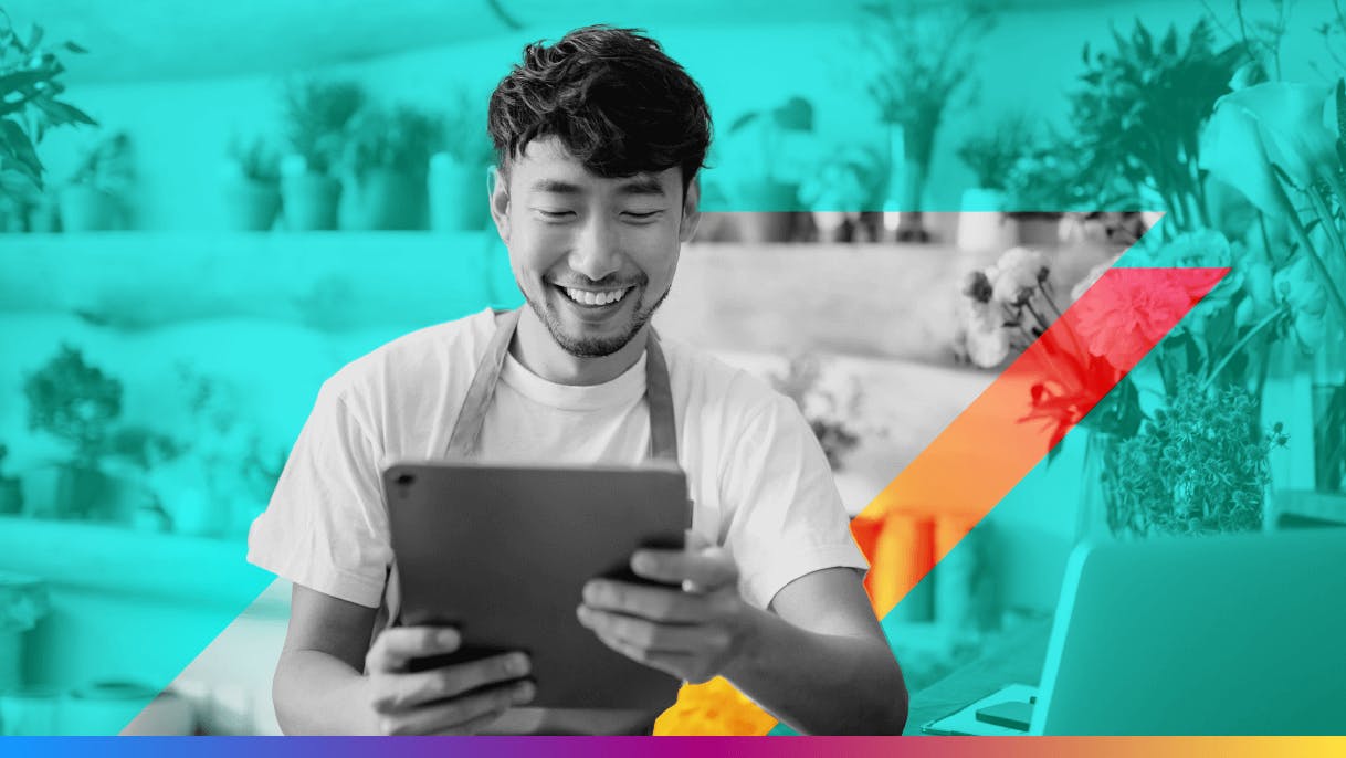 person looking at tablet - used to promote the insights to answers article