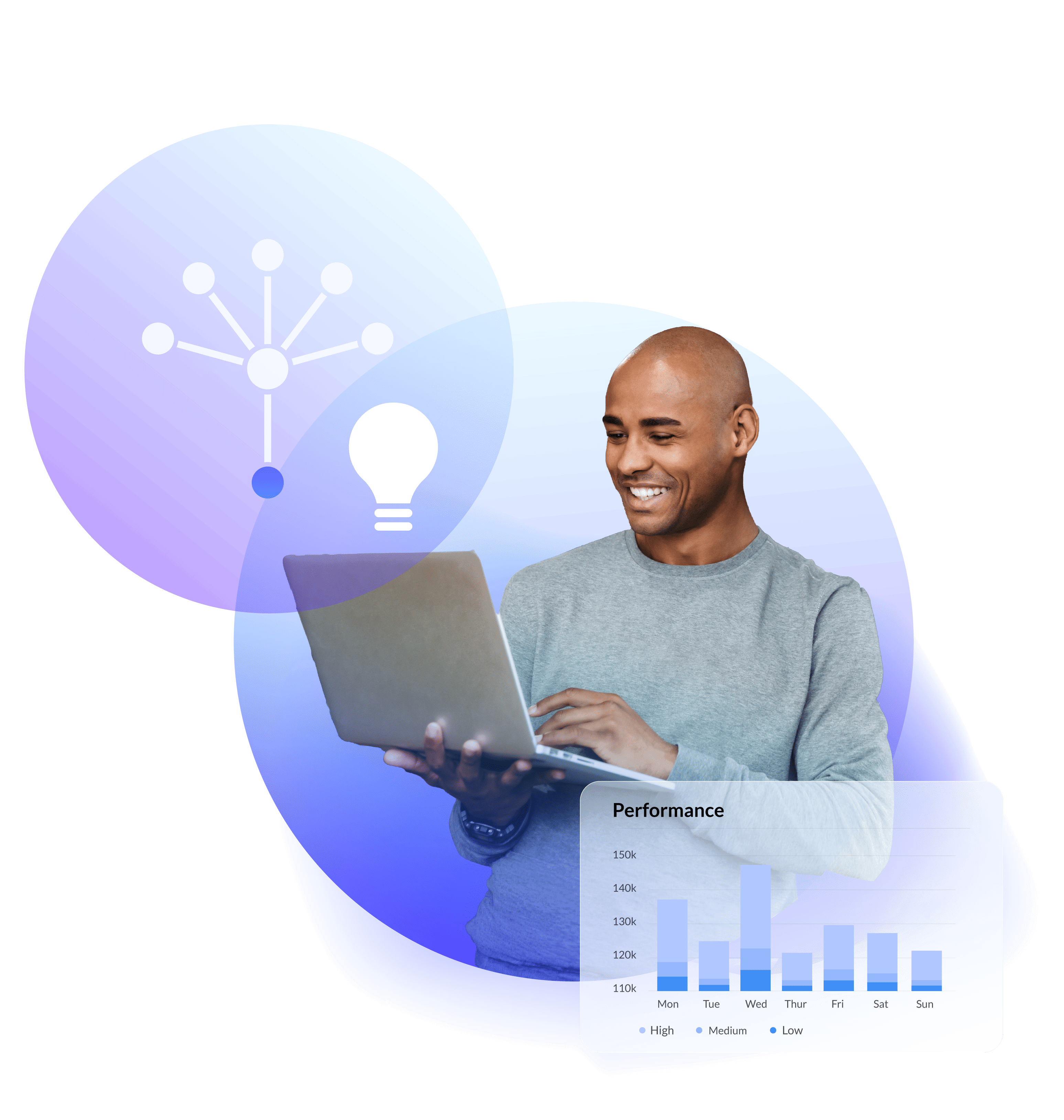 Analytics and Insights page image 3 - man working on his laptop